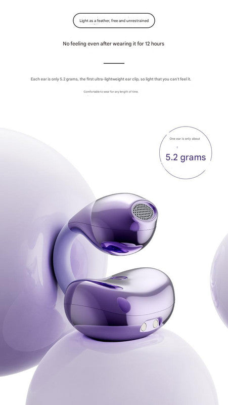 Stylish TWS Wireless Earbuds with Real-Time AI Translation - Immersive Sound & Touch Control(purple)