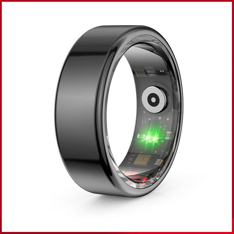Advanced Smart Health Ring - 24/7 Heart Rate, SpO2, Sleep & Activity Tracker with Magnetic Charging(Black)