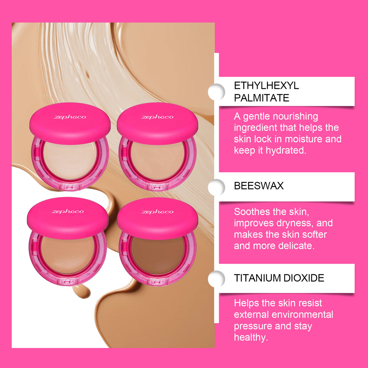 Moisturizing Balm Foundation - Lightweight Texture, Long-Lasting Natural Coverage(Natural color)