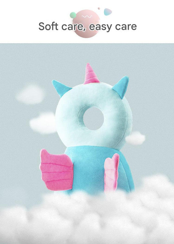 Adorable Baby Head Protector Backpack Cushion - Anti-Fall Toddler Safety Pad with Adjustable Straps(Yellow Tiger)