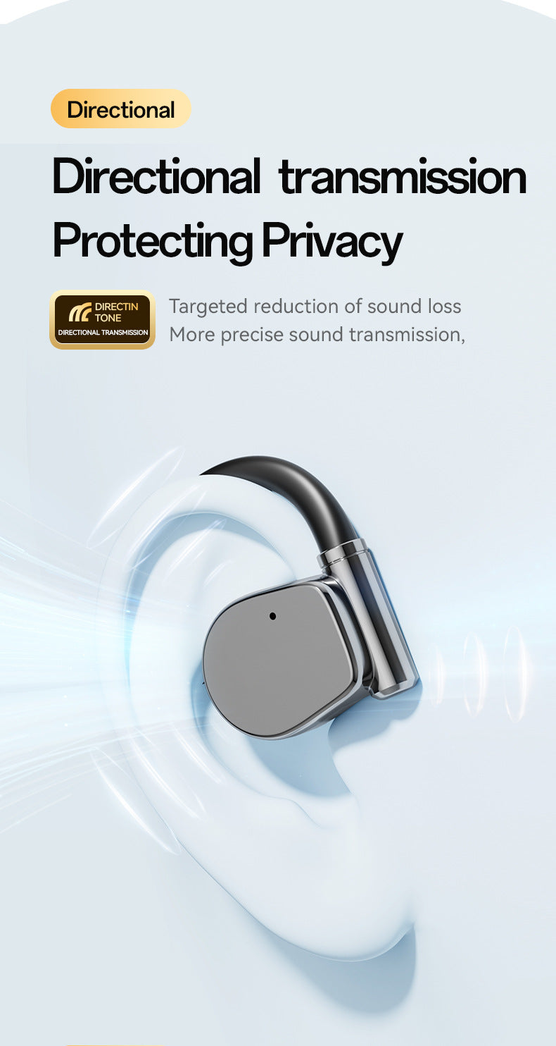 Open-Ear TWS Wireless Earbuds with HIFI Sound & LED Display - Dolby Surround(black)