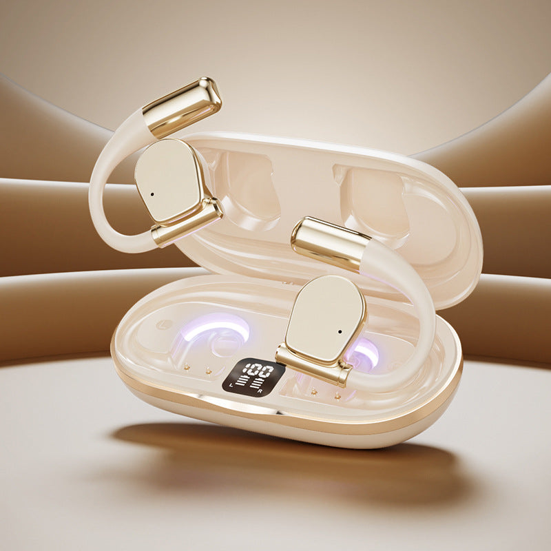 Open-Ear TWS Wireless Earbuds with HIFI Sound & LED Display - Dolby Surround(Skin color)