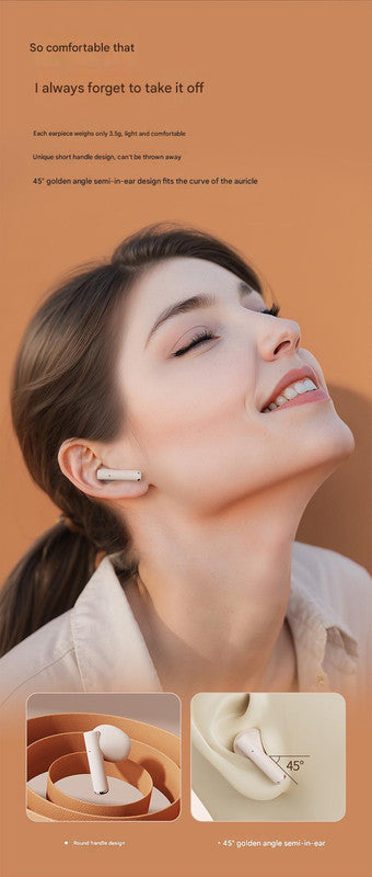 Retro Camera Style TWS Earbuds - Bluetooth 5.4, ENC, Low Latency Gaming(Yellow)