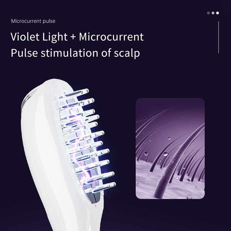 Multi-function Scalp Applicator Comb - Ultrasonic Spray, Red/Blue Light, Microcurrent