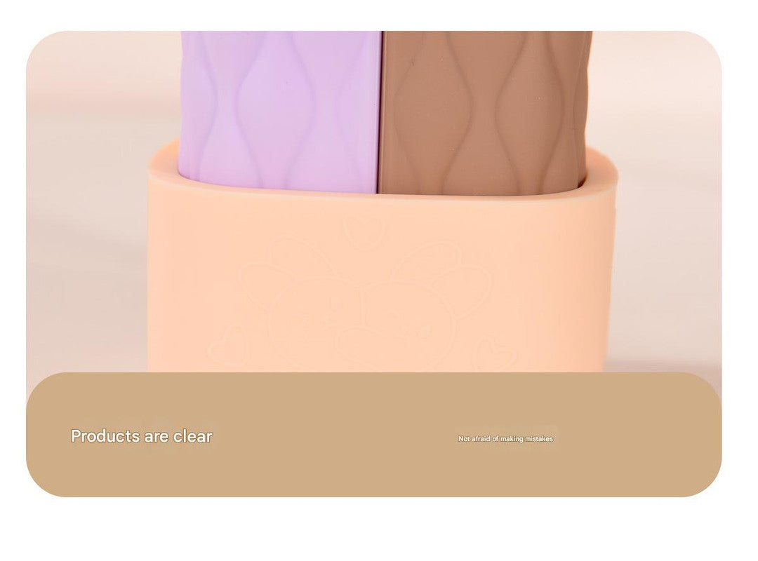 Brown suit Silicone Travel Bottles Set (4 Pack, 60ml) - Leakproof Refillable & Squeezable