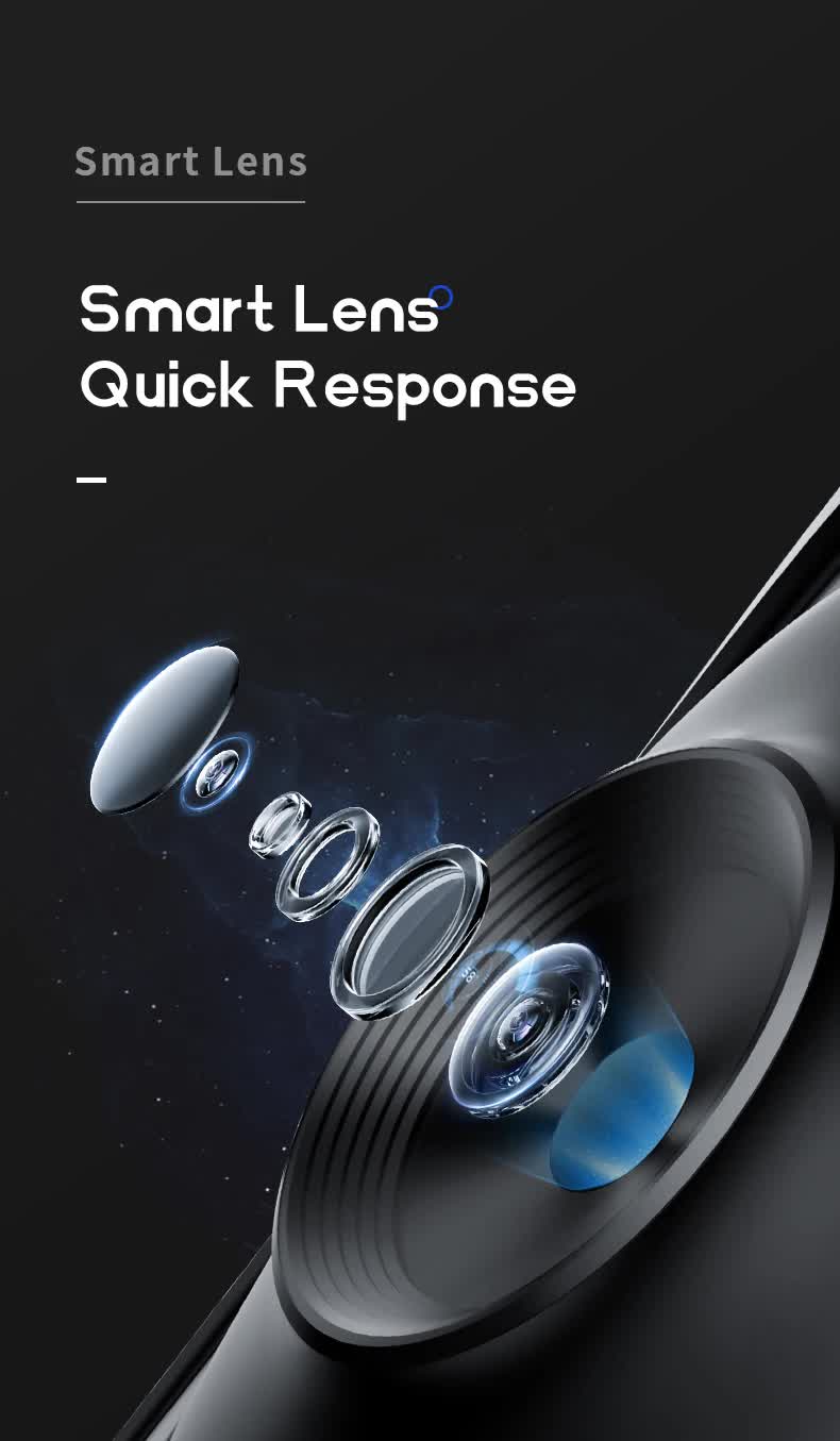 Black AI Smart Auto Tracking Phone Holder - 360° Rotation Face & Body Tracking Mount