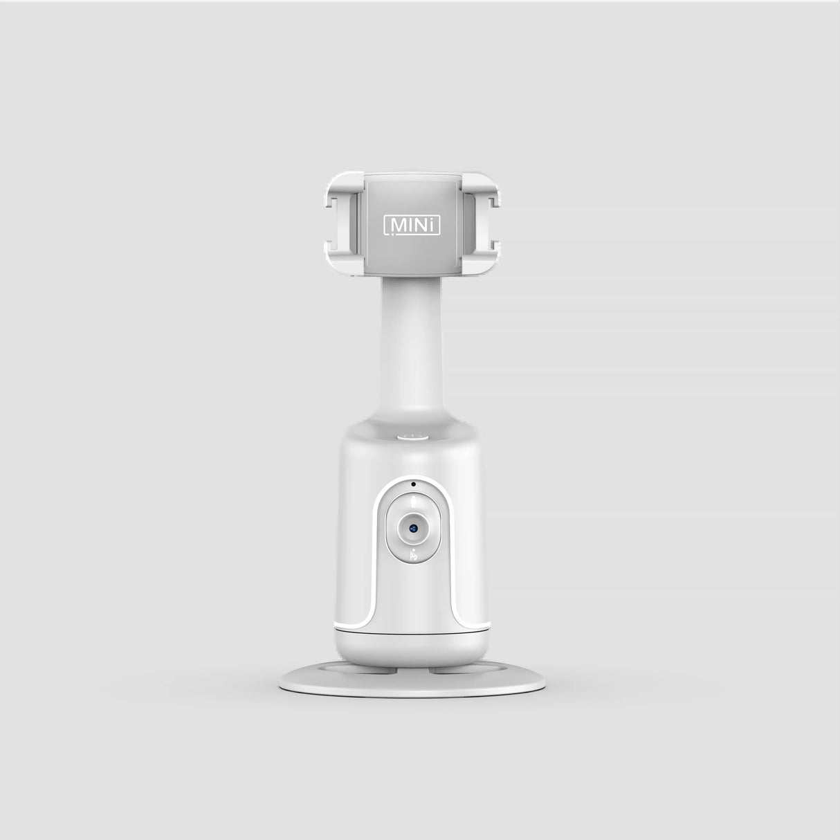 White AI Smart Auto Tracking Phone Holder - 360? Rotation Face & Body Tracking Mount