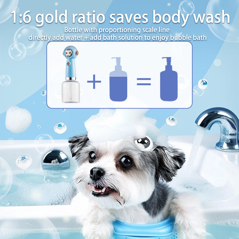 Dark blue Electric Pet Shampoo Foamer Gun - Dense Foam, Quiet Operation, Easy Bath