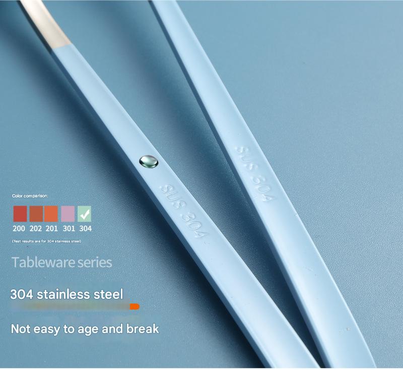 2 - pcs Dark blue Reusable Travel Utensil Set with Case - 304 Stainless Steel Spoon, Fork & Chopsticks