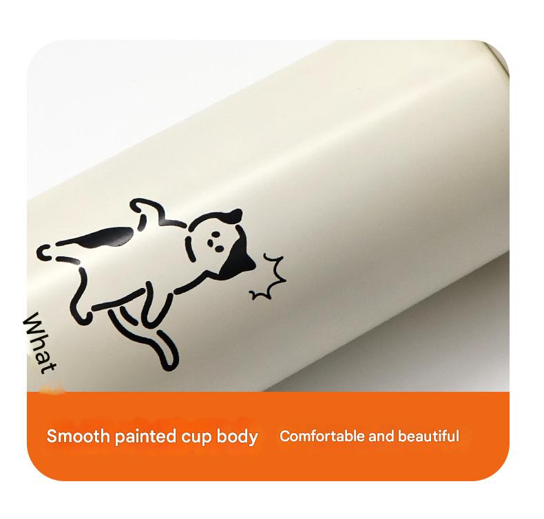 Mini Insulated Coffee Cup - 316 Stainless Steel, Portable & Stylish - Black Kitten (300ml)