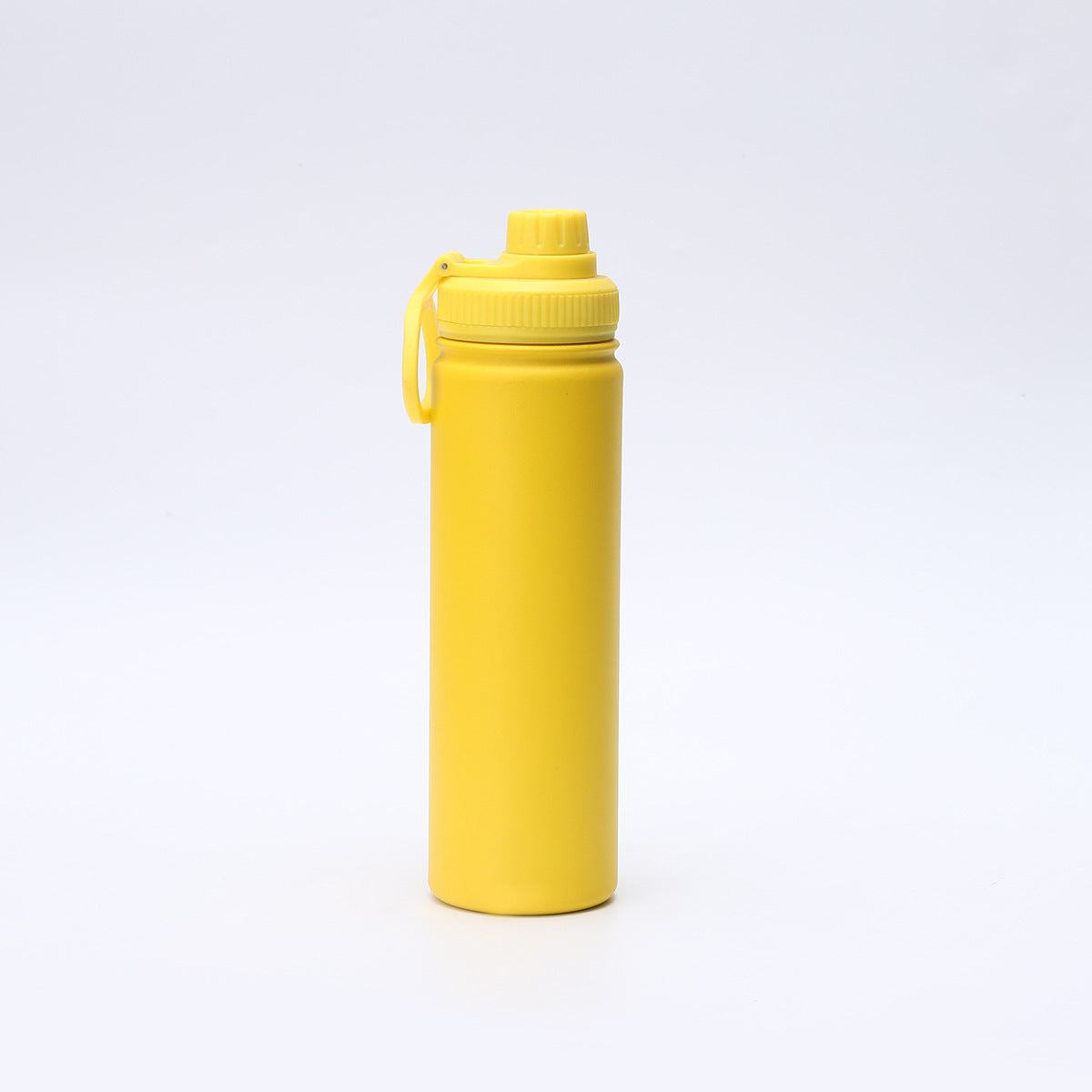 Yellow Portable Travel Thermos Bottle - Leakproof Stainless Steel Flask with Carry Handle (25oz - 750ml)