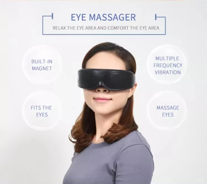 White Touch-Control Rechargeable Heated Eye Massager for Daily Use