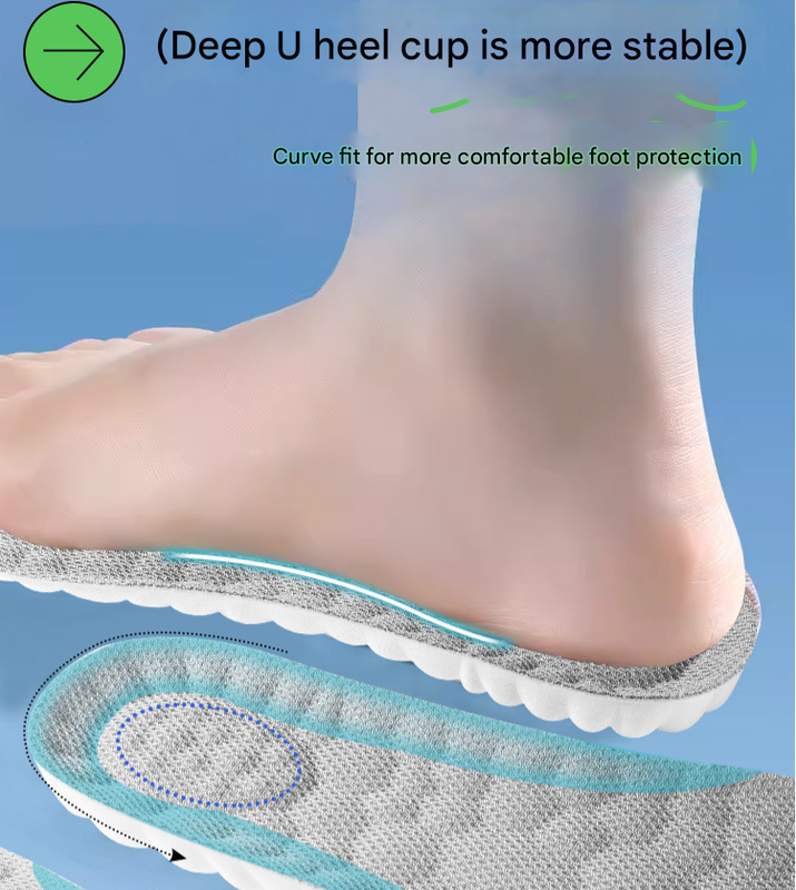 5 pcs 4D Cloud Technology Shoe Inserts - High Rebound, Super Soft, Breathable, Athletic Support (size : 41-42/265mm)