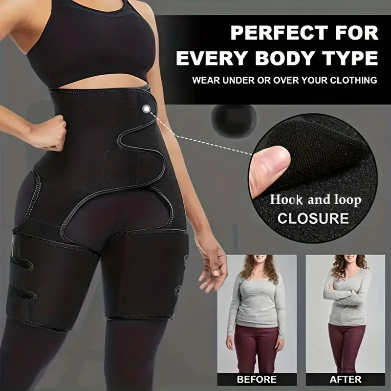 Pink Women's 3-in-1 Body Shaper: Waist Cincher, Thigh Slimmer, Glute Lifter - Workout Gear (Size : S/M)
