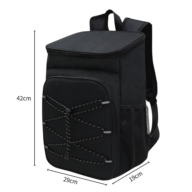 Black Large Insulated Cooler Backpack - Leakproof, Lightweight for Picnic, Beach, Camping