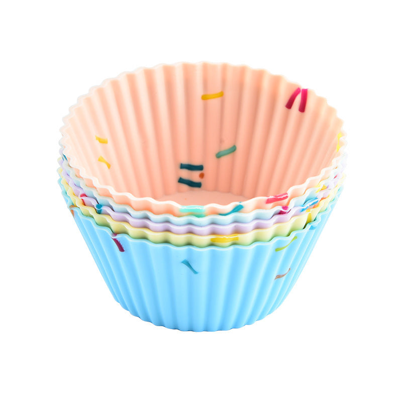 Style 1 Silicone Mini Cake Molds (30 Pack) - For Cupcakes, Desserts (6.5x6.5x3.2cm)