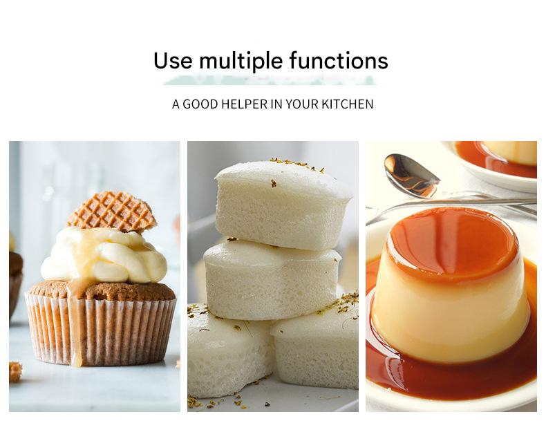 Style 1 Silicone Mini Cake Molds (30 Pack) - For Cupcakes, Desserts (6.5x6.5x3.2cm)