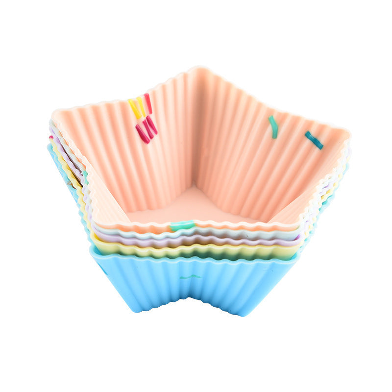 Style 2 Silicone Mini Cake Molds (30 Pack) - For Cupcakes, Desserts (7.8x7.5x2.8cm)