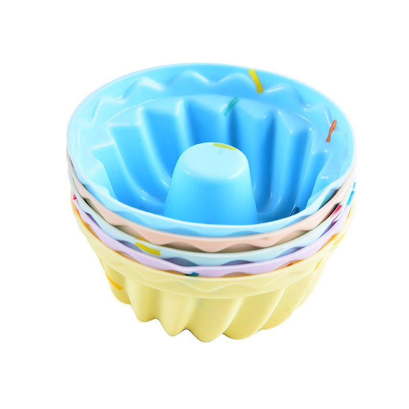 Style 9 Silicone Mini Cake Molds (30 Pack) - For Cupcakes, Desserts (6.5x6.5x3cm)
