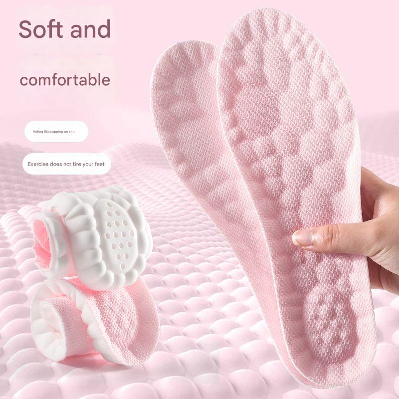 5 pcs Pink 4D Cloud Technology Shoe Inserts - High Rebound, Super Soft, Breathable, Athletic Support (size : 45-46/285mm)