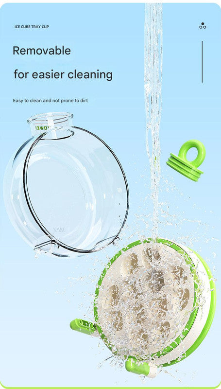 Green Portable Press-Release Ice Cube Maker Bottle - Makes 12 Cubes, Doubles as Bottle