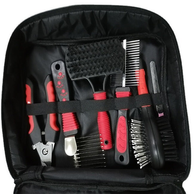 Dog & Cat Grooming Set - Multi-Tool Kit with Storage Case for Fur & Nail Care