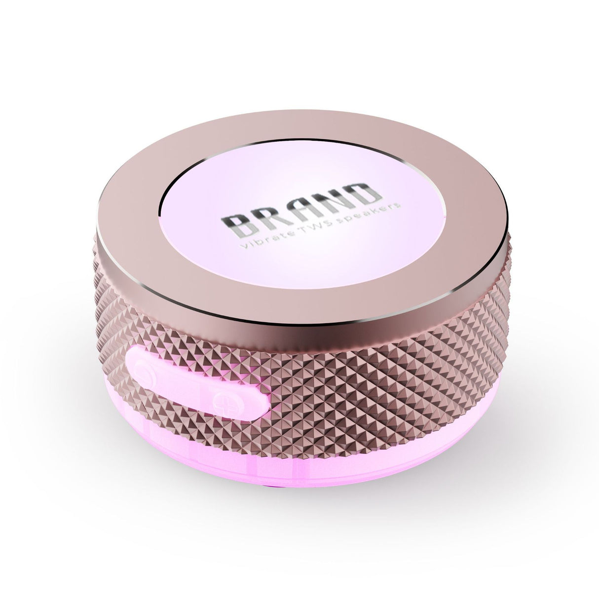 Pink Bone Conduction Vibration Bluetooth Speaker - TWS Stereo, LED, Surface Sound