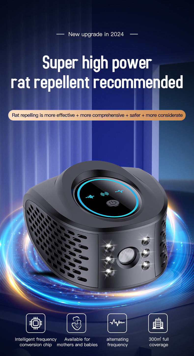 White Advanced Ultrasonic Pest Repeller - Multi-Wave Tech for Mice, Roaches, Mosquitoes