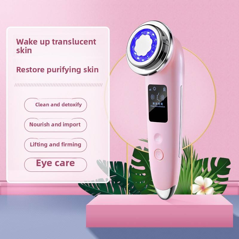 Portable EMS Face Sculpting Tool - LED Photon, Hot Compress, Vibration for Radiant & Firm Skin