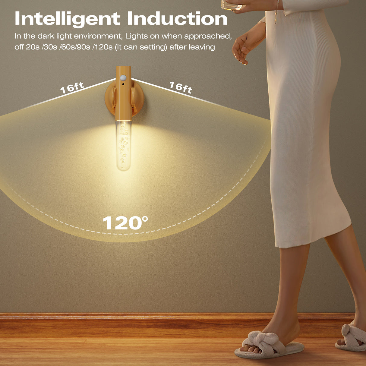 Smart Motion Sensor LED Night Light - Rechargeable & Magnetic