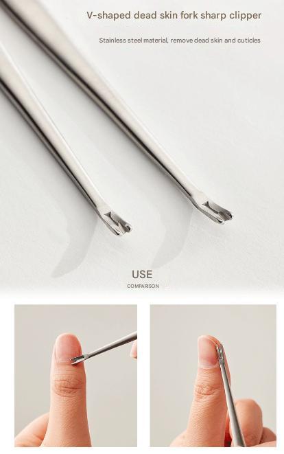 Beige Compact 7-Piece Manicure Set - Stainless Steel Nail Grooming Kit with Stylish Travel Case