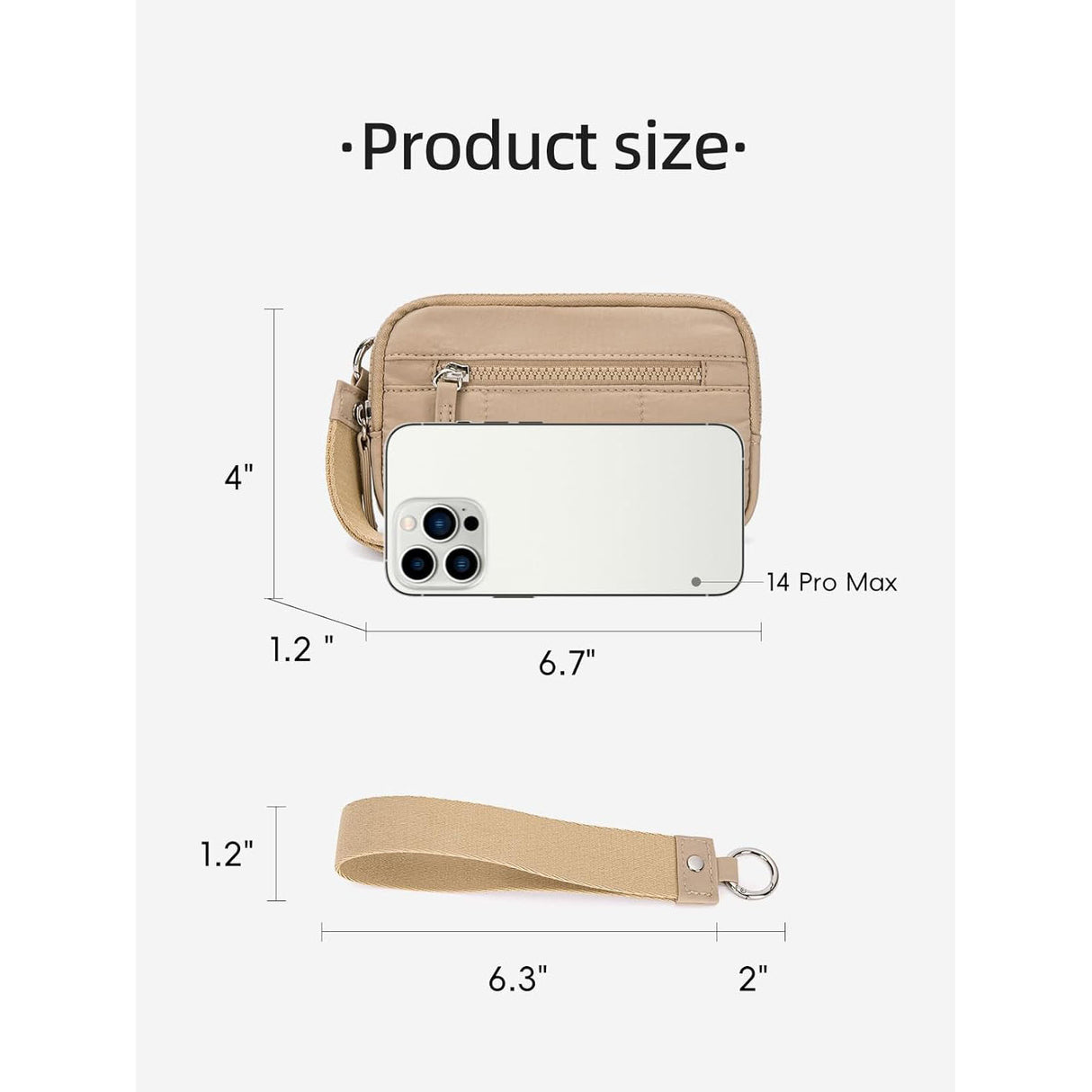 Pink RFID Blocking Nylon Wristlet Clutch Wallet - Compact Waterproof Pouch with Card Slots & ID Window