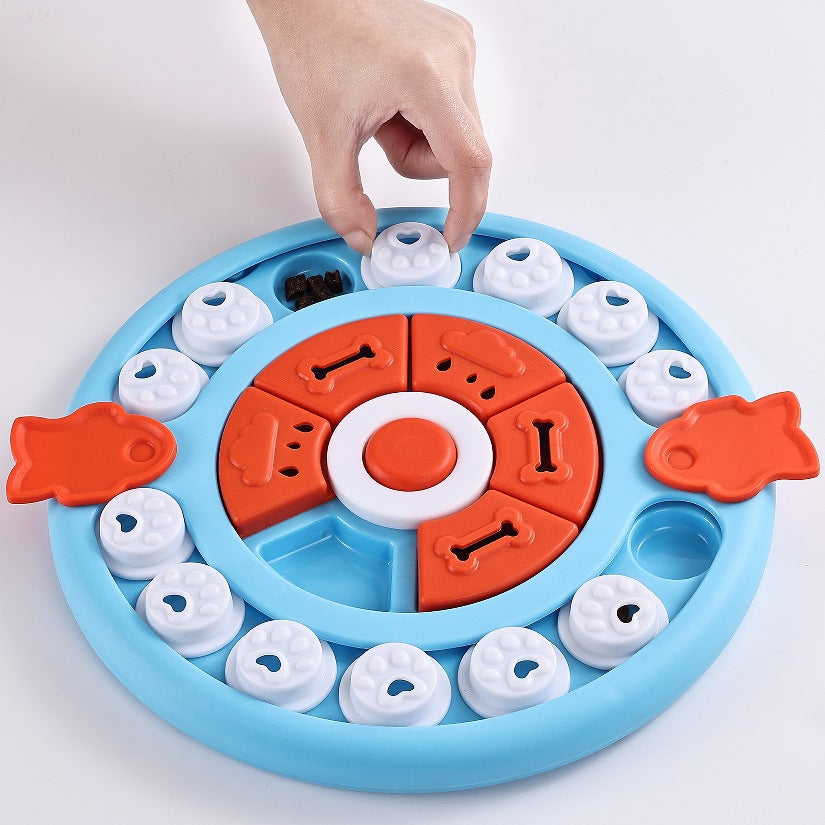 Green Interactive Pet Puzzle Feeder Toy - Slow Eating & Mental Stimulation Game for Dogs & Cats