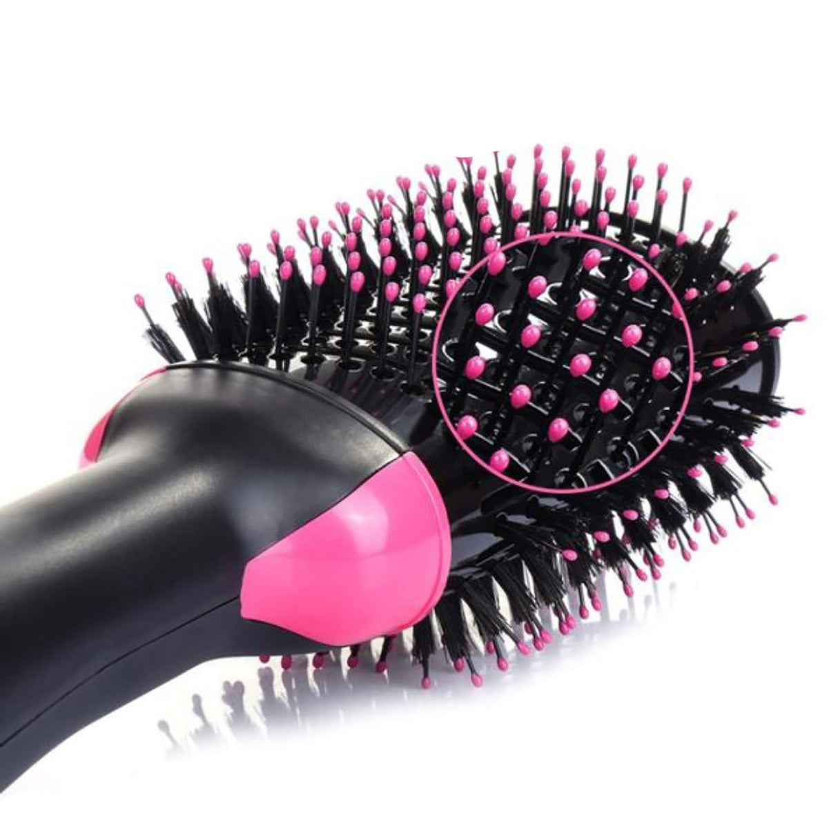 Pink And Grey One-Step Hair Dryer & Volumizer Hot Air Brush - Salon Styler for Drying, Smoothing & Volume