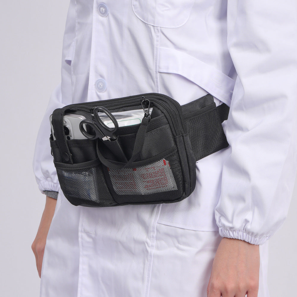 Dark Blue Nurse Utility Belt Bag - Multi-Pocket Medical Organizer Waist Pack for Tools & Essentials