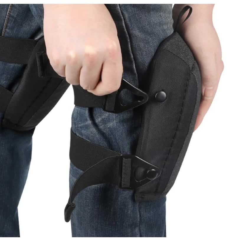 1 Pair Red Professional Hard Shell Knee Pads - Heavy Duty Protection for Work, Construction, Gardening & Outdoor Sports