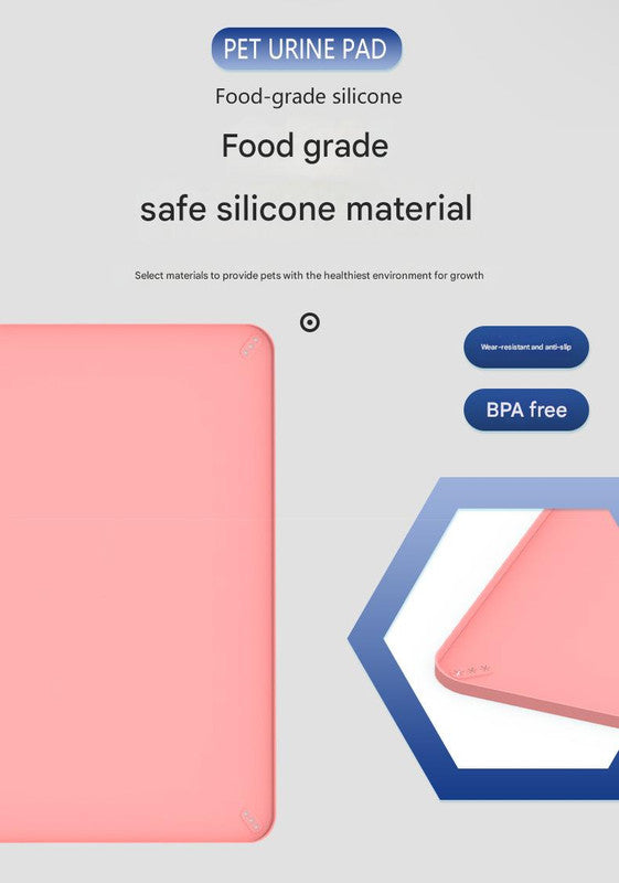 Black Reusable Silicone Pet Pee Pad Holder - Non-Slip Training Tray with Spill-Proof Edges for Dogs & Puppies(62cm x 42cm)