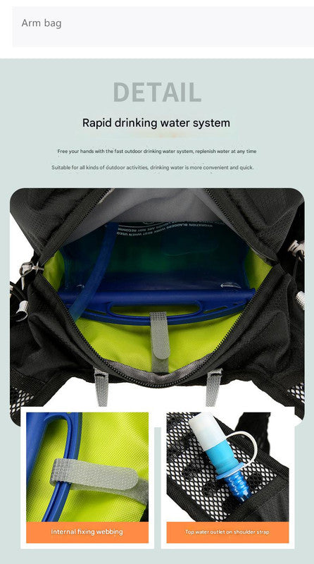 Red Lightweight 16L Outdoor Cycling & Hiking Backpack - Water-Repellent Nylon Daypack with Reflective Strips