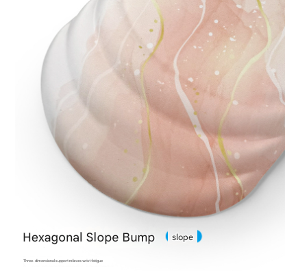 Blue Pattern Ergonomic Mouse Pad with 3D Silicone Gel Wrist Rest - Stylish Comfort & Support for Office & Home