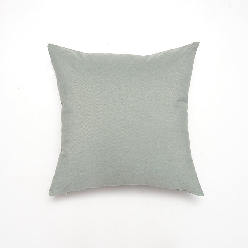 Green Solid Color Set of 2 Decorative Cushion Covers - 45x45cm, Soft Polyester (Inserts Not Included)