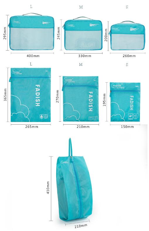 Dark Green 7-Piece Travel Packing Cubes & Organizer Set - Lightweight Luggage Storage Bags for Clothes, Shoes & Toiletries