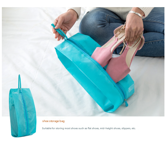 Dark Blue 7-Piece Travel Packing Cubes & Organizer Set - Lightweight Luggage Storage Bags for Clothes, Shoes & Toiletries