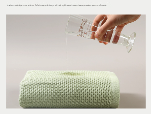 Pink Premium 3-Piece Waffle Weave Cotton Towel Set - Lightweight, Quick-Dry & Absorbent - Bath, Hand, Face Cloth