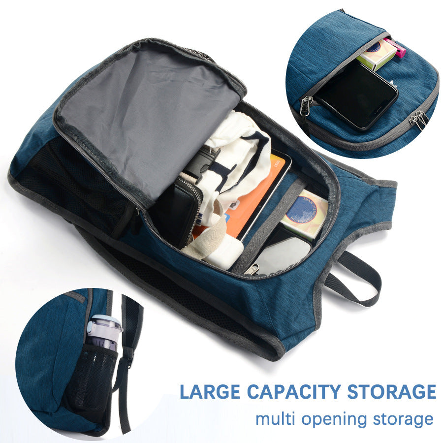 Grey Ultra Lightweight Packable Backpack - Foldable Daypack for Hiking & Travel