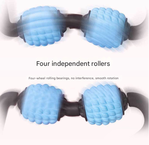 Grey Set of 2 Foam Roller Ring Leg Massagers - Muscle Relief & Circulation Tool