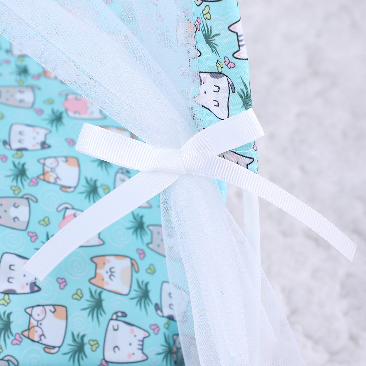 S 35*35CM 5 Catties Within The Pet Blue Cat Cooling Summer Pet Tent - Portable Foldable Breathable Outdoor Cat House Shelter