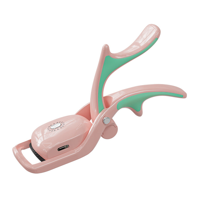 Pink USB Rechargeable Electric Heated Eyelash Curler - Lash Lift and Extension Tool