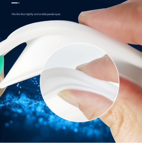 Coated Blue-white-blue Premium Full-View Anti-Fog Adult Swim Goggles with Wide-Frame Design