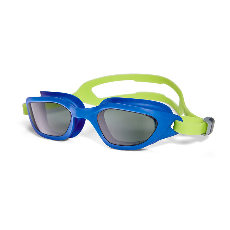 Blue-green Premium Full-View Anti-Fog Adult Swim Goggles with Transparent Case