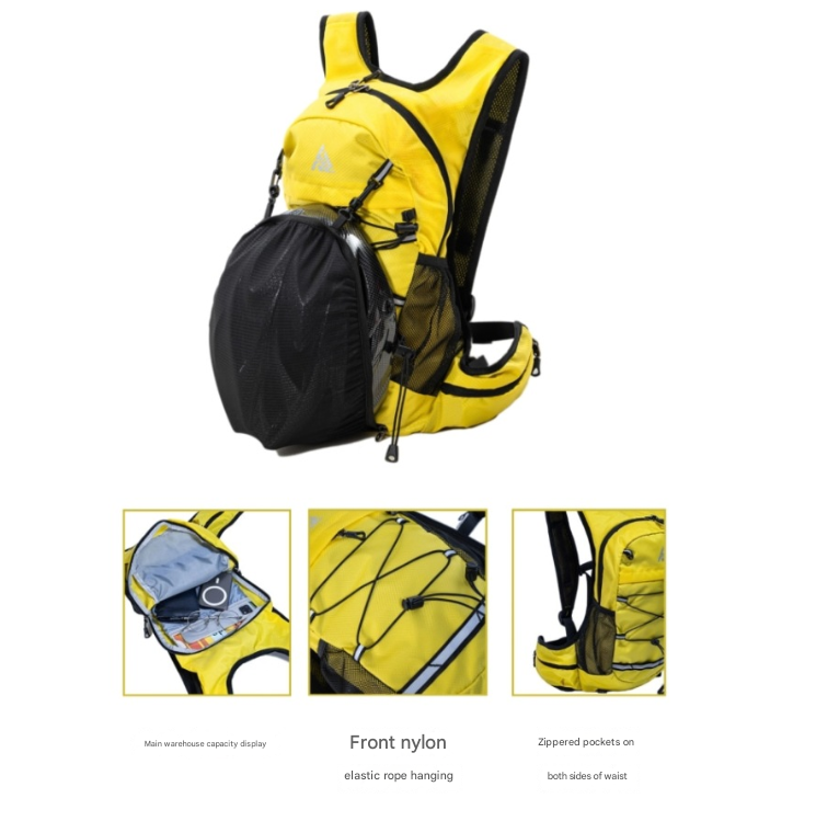 Grey Lightweight Hydration Backpack for Trail Running, Cycling, and Marathons